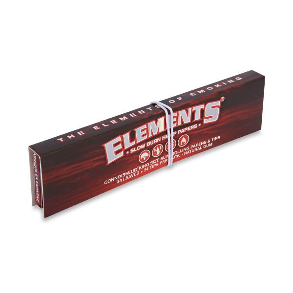 ELEMENTS® Connoisseur Red - Χαρτάκια Στριφτού Μεγάλα KingSize Slim Με Τζιβάνες