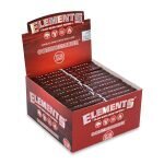 ELEMENTS® Connoisseur Red - Χαρτάκια Στριφτού Μεγάλα KingSize Slim Με Τζιβάνες - Κουτί