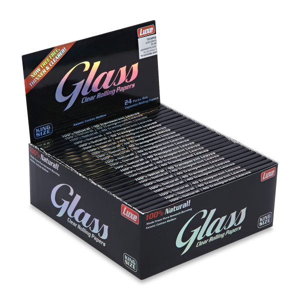 GLASS CLEAR Χαρτάκια Στριφτού Διάφανα Μεγάλα – KingSize - Κουτι