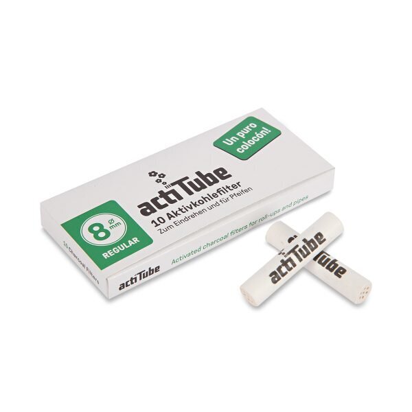 Acti Tube Φιλτράκια Ενεργού Άνθρακα Regular 8mm 10 Φίλτρα