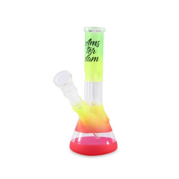 Amsterdam Γυάλινο Ice Bong Rasta Percolator 19cm