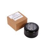 Clear Top Μαύρο Grinder Τρίφτης Καπνού Αλουμινίου Με Διάφανο Καπάκι 2μέρη