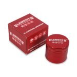 ELEMENTS® Κόκκινο Grinder Αλουμινίου 4μέρη Small