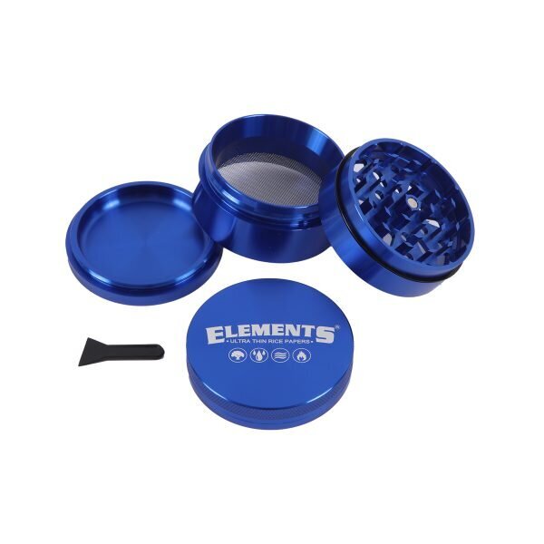 ELEMENTS® Μπλε Grinder Αλουμινίου 4μέρη Medium-1