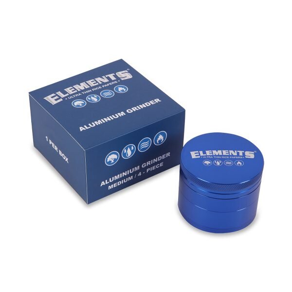 ELEMENTS® Μπλε Grinder Αλουμινίου 4μέρη Medium