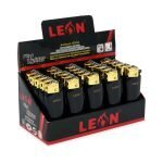 LEON® Αναπτήρας Mini Black & Gold - Display - LL.170751