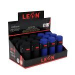 LEON® Αντιανεμικός Αναπτήρας Barrel Black & Blue Jetflame – Κουτί 15τεμ. LL.170225BB