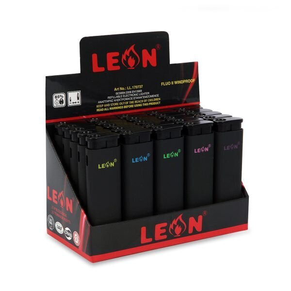 LEON® Αντιανεμικός Αναπτήρας Black Lucia - Κουτί LL.170737