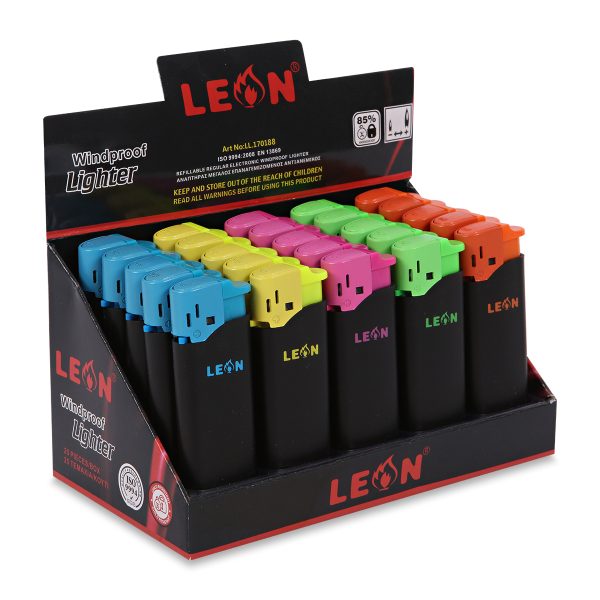 LEON® Αντιανεμικός Αναπτήρας Blacklight Jetflame - Κουτί 25τεμ. - LL.170188