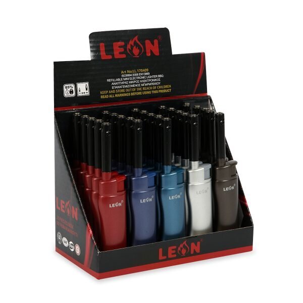 LEON® Αντιανεμικός Αναπτήρας Candle Metallic – Κουτί 25τεμ.-LL.170409