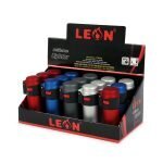LEON® Αντιανεμικός Αναπτήρας Metallic Barrel Jetflame – Κουτί 15τεμ.-LL.170232