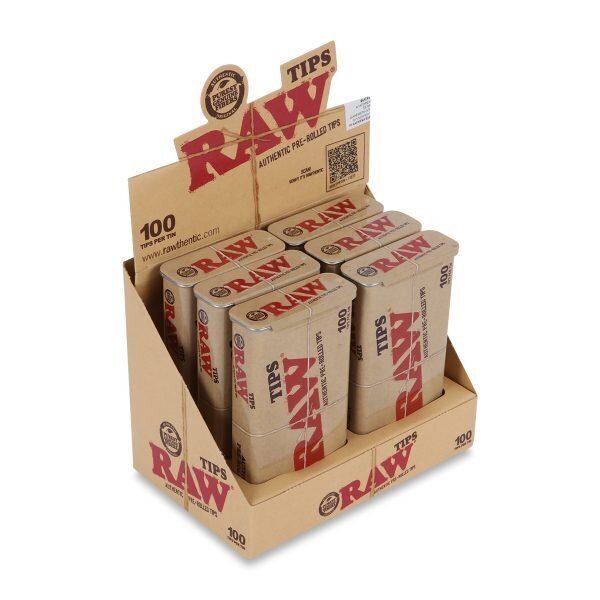 RAW® 100 Κλασικές Προτυλιγμένες Τζιβάνες Σε Μεταλλικό Κουτί - Κουτί