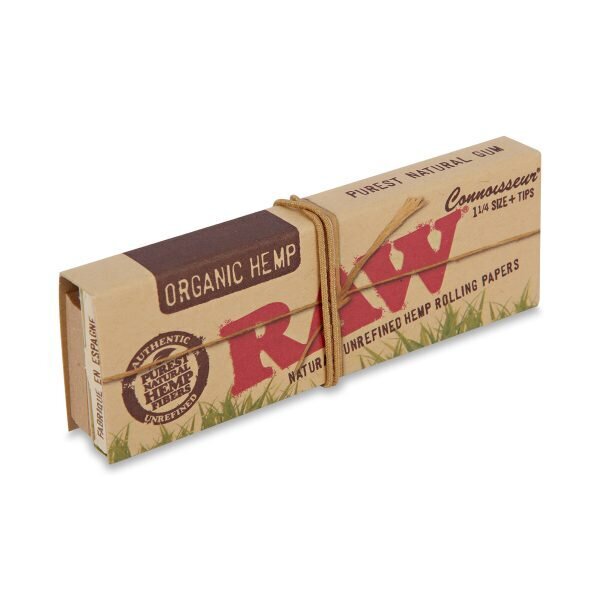 RAW® Αυθεντικά Αλεύκαντο Connoisseur – Χαρτάκια Στριφτού 1¼ Με Τζιβάνες
