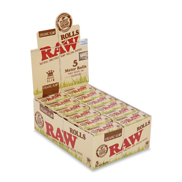 RAW® Αυθεντικά Αλεύκαντο Ρολό Στριφτού Μεγάλο KingSize Slim – 5 Μέτρων - Κουτί