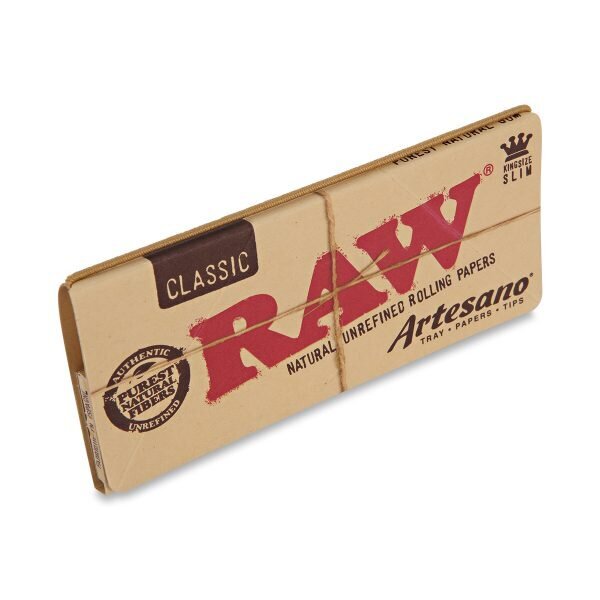 RAW® Κλασικό Artesano – Χαρτάκια Στριφτού Μεγάλα KingSize Με Τζιβάνες & Δισκάκι