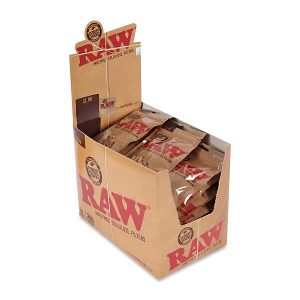 RAW® Φιλτράκια Στριφτού Ακατέργαστης Κυτταρίνης Slim 6mm - Κουτί