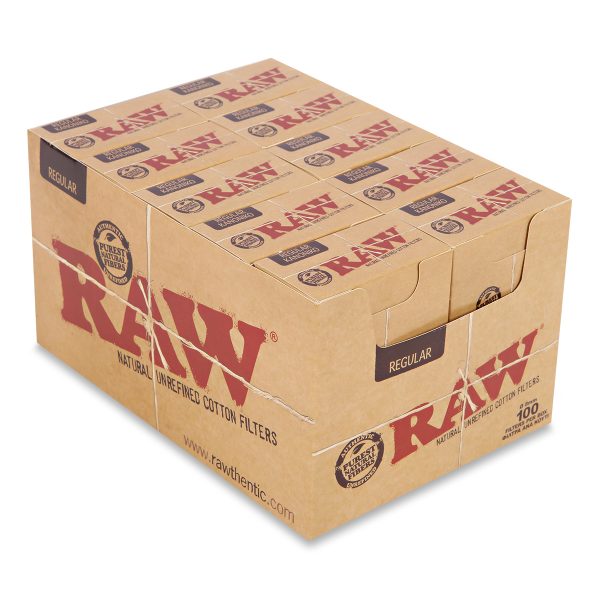 RAW® Φιλτράκια Στριφτού Βαμβακιού Regular 8mm - Κουτί