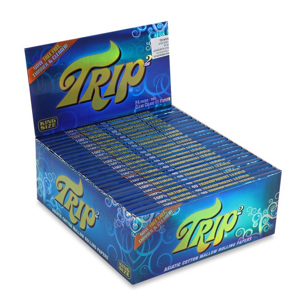 TRIP²® CLEAR Χαρτάκια Στριφτού Διάφανα Μεγάλα – Kingsize - Κουτί