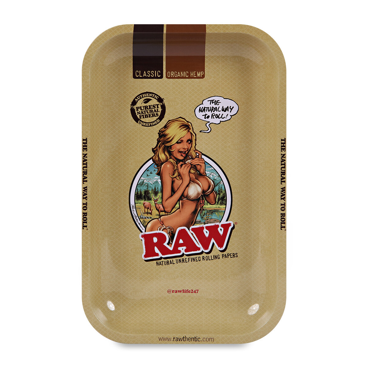 RAW® Metal Rolling Tray Girl – Μεταλλικός Δίσκος Στριψίματος Small