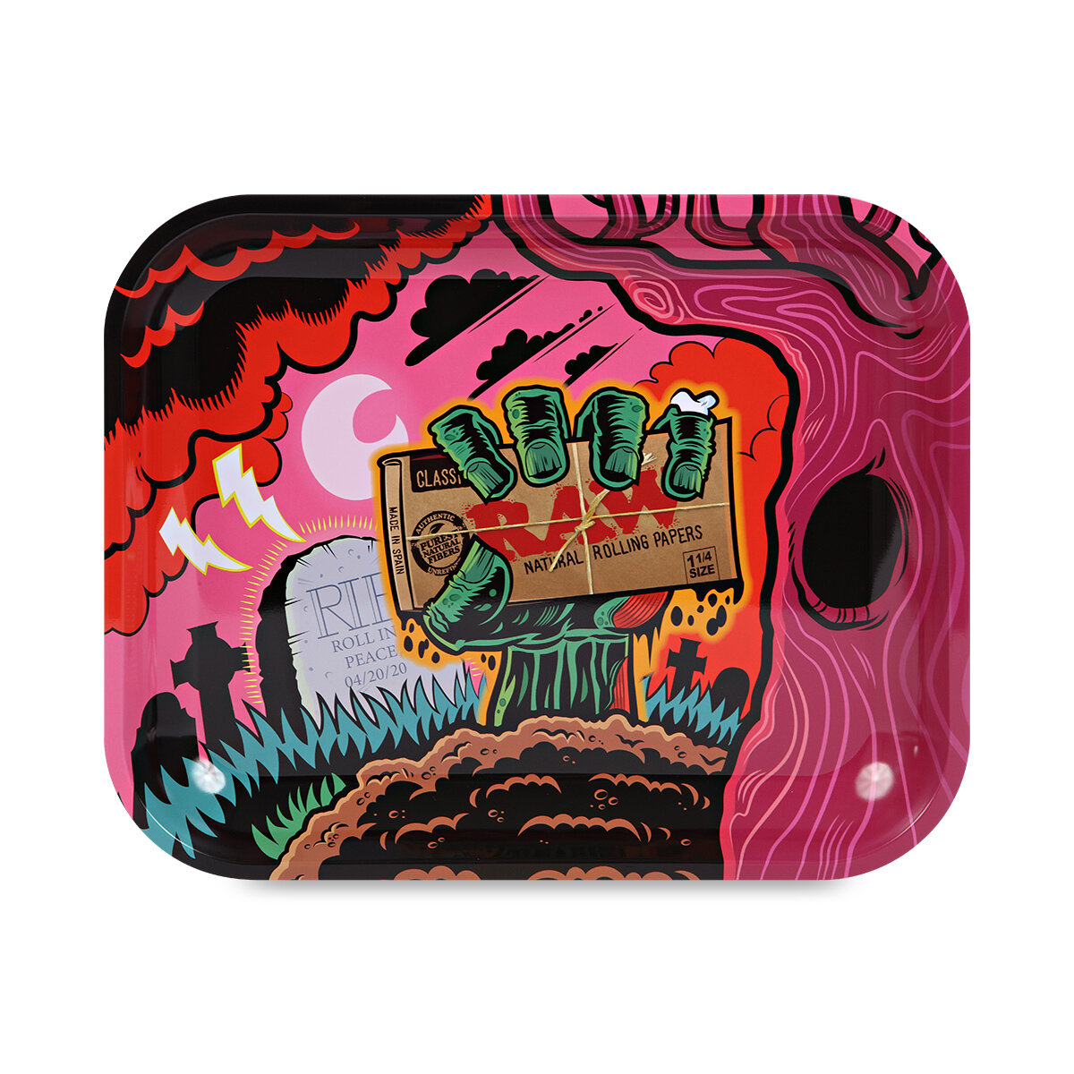 RAW® Metal Rolling Tray Zombie – Μεταλλικός Δίσκος Στριψίματος Medium