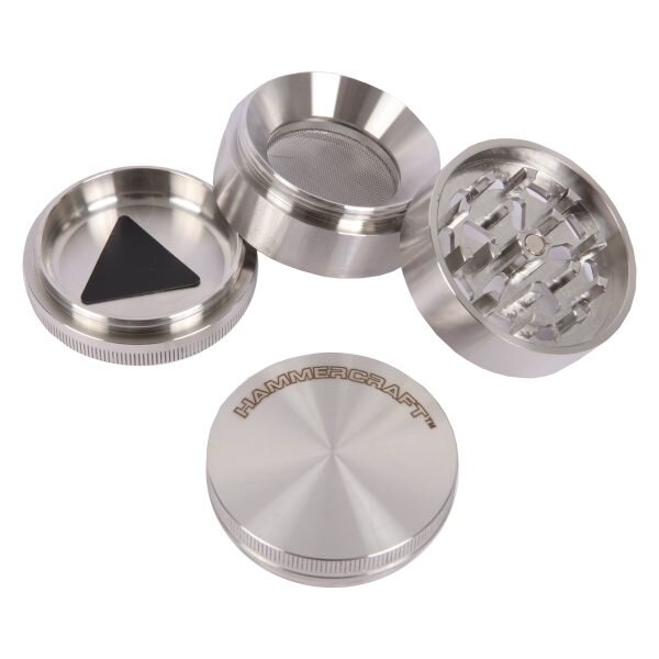Hammercraft Grinder Τρίφτης Καπνού από Ανοξείδωτο Ατσάλι 4 μέρη Medium-1