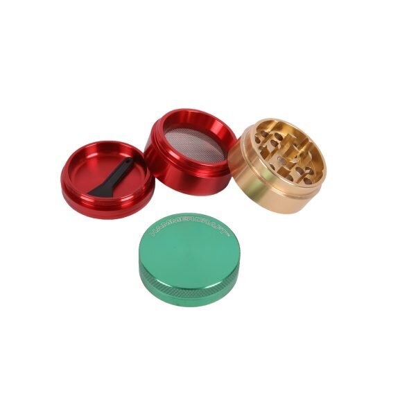 Hammercraft Rasta Grinder Τρίφτης Καπνού Αλουμινίου 4μέρη Mini-1