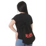 RAW®  Μαύρη Τσάντα Πλάτης Drawstring Bag Black - Image 2