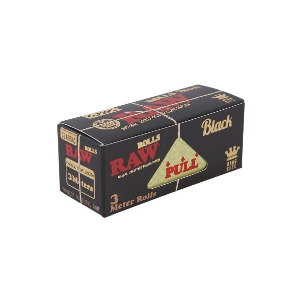 RAW® Μαύρο Κλασικό Ρολό Στριφτού Μεγάλο KingSize – 3 Μέτρων