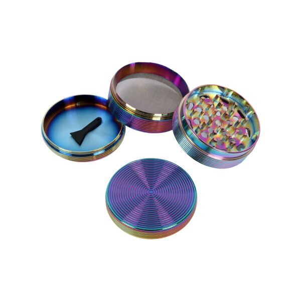 Ripple Rainbow Grinder Τρίφτης Καπνού Αλουμινίου 4μέρη -1