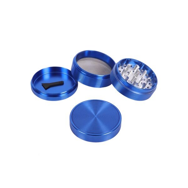 Ripple Μπλε Grinder Τρίφτης Καπνού Αλουμινίου 4μέρη-1