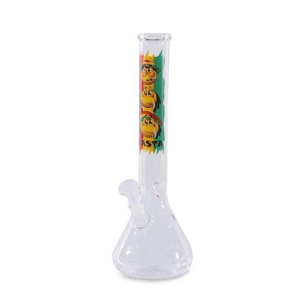 Γυάλινο Ice Bong Rasta Smiley 24cm