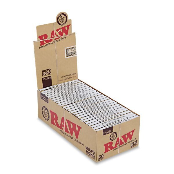 RAW® Κλασικό – Χαρτάκια Στριφτού Μικρό Μονό - Κουτί