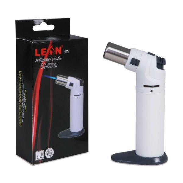 LEON® Pro Heavy Duty Torch – Αντιανεμικός Αναπτήρας Φλόγιστρο Λευκό