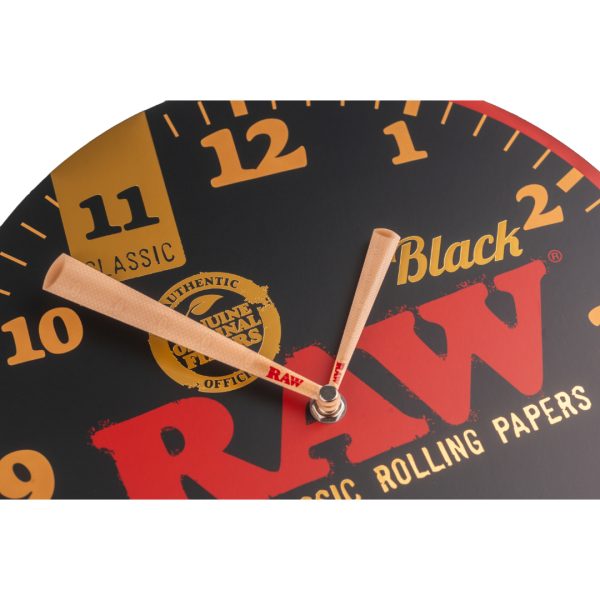 RAW® Μαύρο Ρολόι Τοίχου Black Wall Clock-1