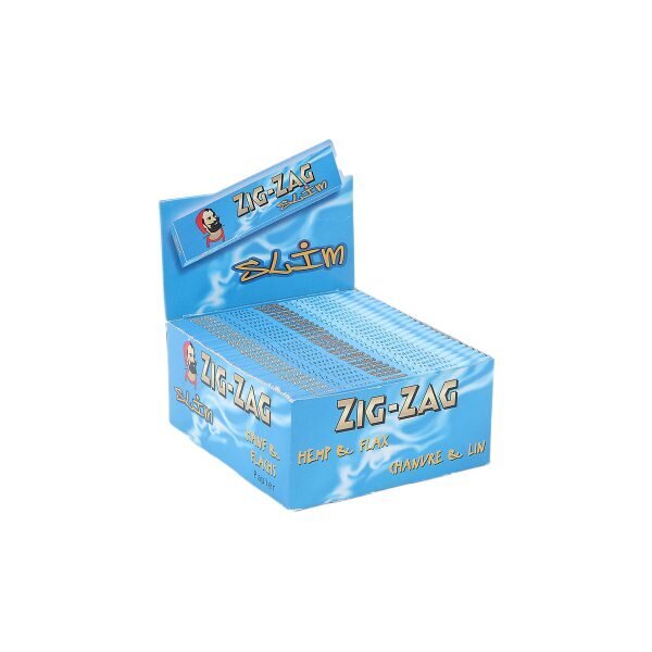 ZIG-ZAG Μπλε Χαρτάκια Στριφτού Μεγάλα Λεπτά – KingSize Slim - Κουτί
