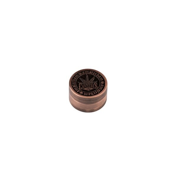 Amsterdam Green Μεταλλικό Grinder Τρίφτης Καπνού 3μέρη 40mm Χαλκινο1