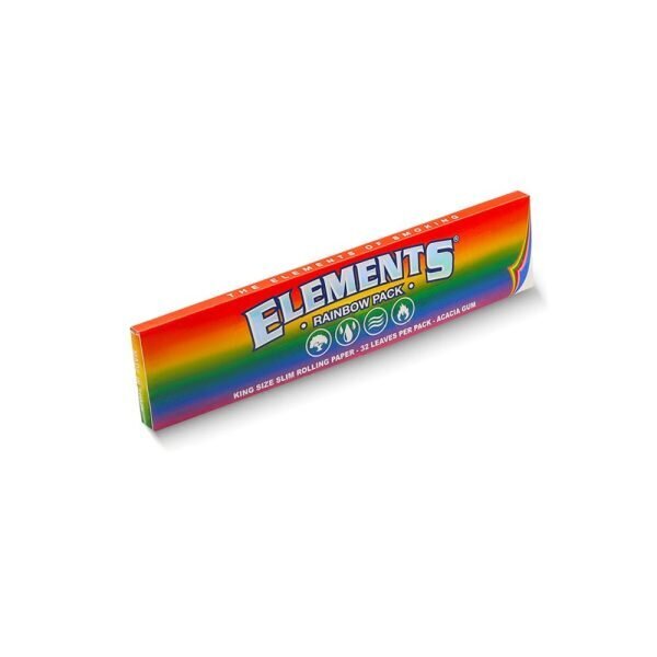 ELEMENTS® KingSize Slim Rainbow – Πολύχρωμα Χαρτάκια Στριφτού Μεγάλα