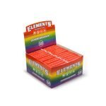 ELEMENTS® Connoiseur Rainbow – Πολύχρωμα Χαρτάκια Στριφτού Μεγάλα KingSize Slim με Τζιβάνες - Display
