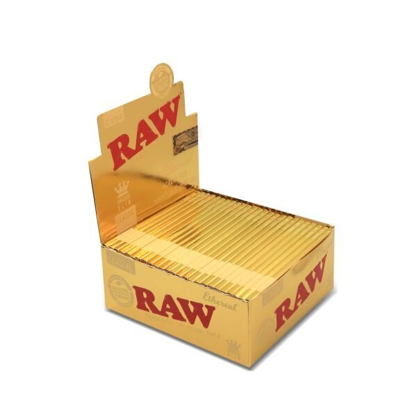 RAW® Ethereal Χρυσό Χαρτάκια Στριφτού Μεγάλα KingSize Slim - Display