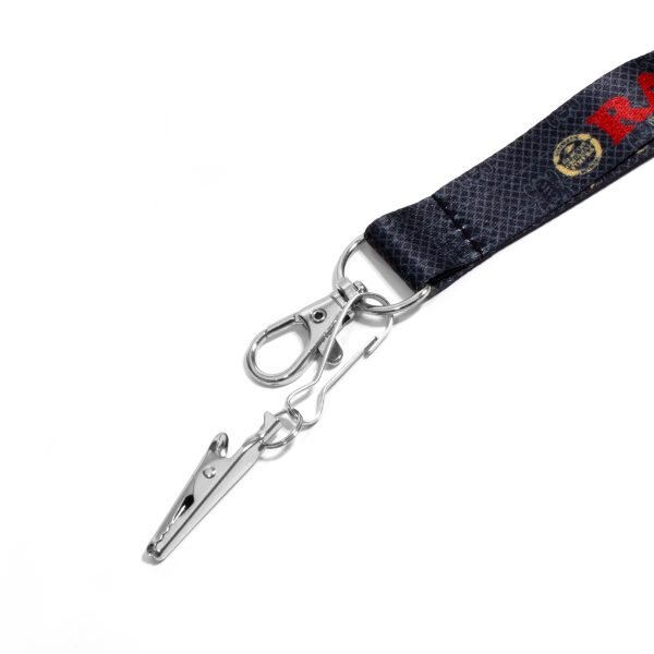 RAW® Μαύρο Μπρελόκ Lanyard - Κλιπ
