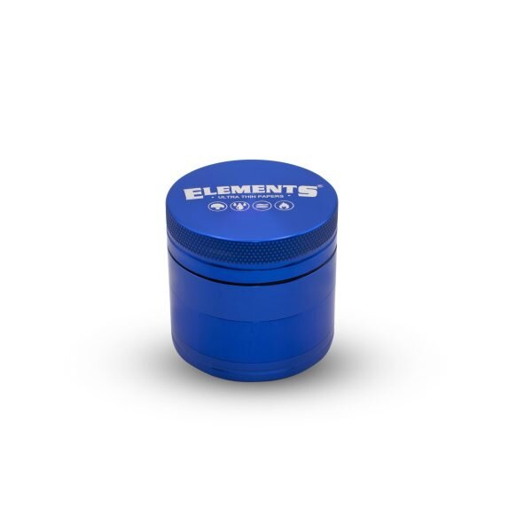 ELEMENTS® Μπλε Grinder Τρίφτης Καπνού Αλουμινίου 4μέρη Mini