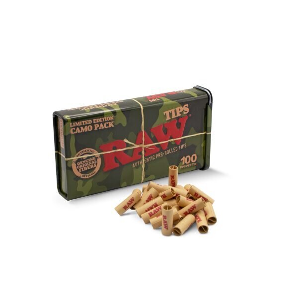RAW® Limited Edition Προτυλιγμένες Τζιβάνες Σε Camo Μεταλλικό Κουτί