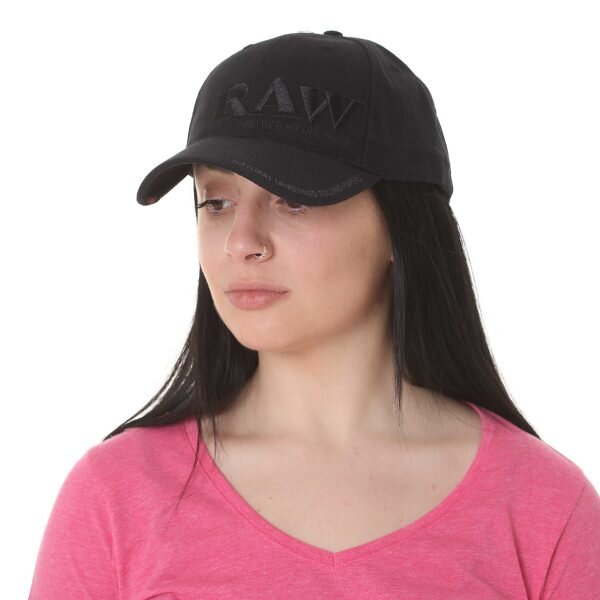 RAW® Total Black Μαύρο Καπέλο Με Poker-4