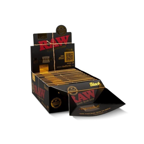 RAW® Μαύρο Artesano Χαρτάκια Μεγάλα Με Τζιβάνες Display