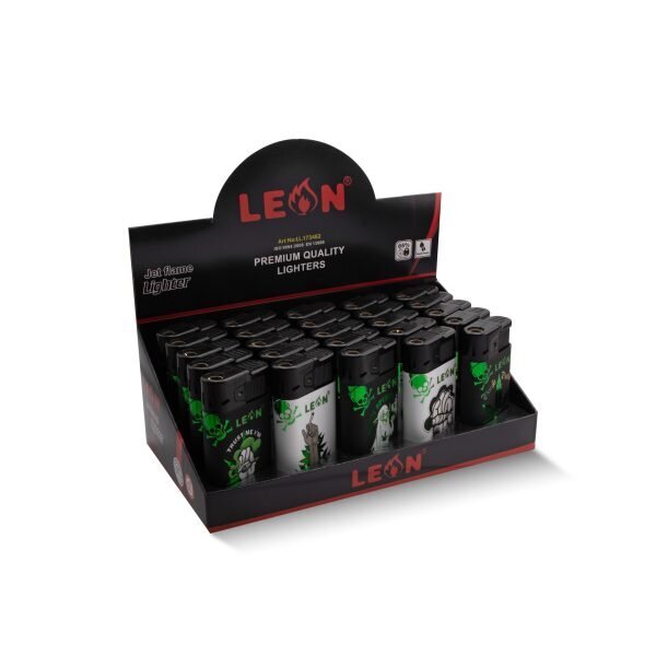 LEON® Αντιανεμικός Αναπτήρας Green Jetflame - display