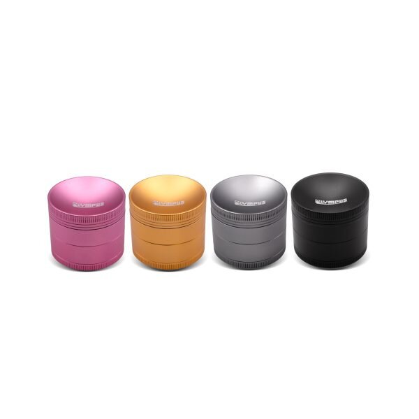 OLYMPUS® Grinder Τρίφτης Καπνού Αλουμινίου Curv 4μέρη 5cm