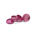 OLYMPUS® Grinder Τρίφτης Καπνού Αλουμινίου Curv 4μέρη 5cm ροζ