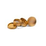 OLYMPUS® Grinder Τρίφτης Καπνού Αλουμινίου Curv 4μέρη 5cm χρυσό