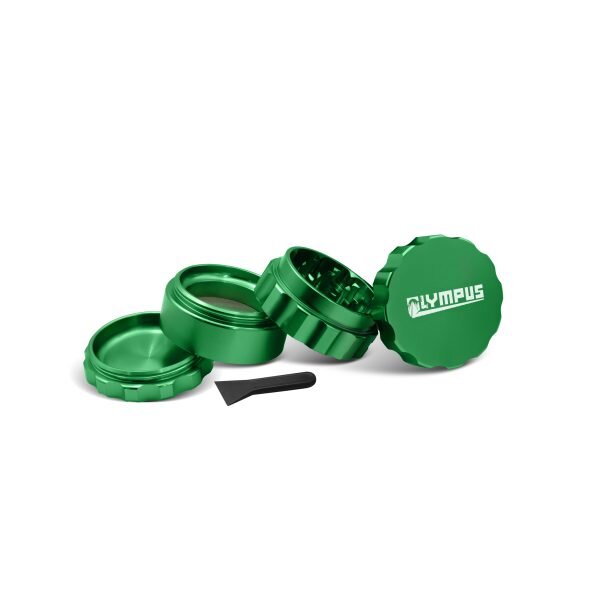OLYMPUS® Grinder Τρίφτης Καπνού Αλουμινίου Gear 4μέρη 4.3cm Πράσινο
