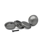 OLYMPUS® Grinder Τρίφτης Καπνού Αλουμινίου Spin 4μέρη 6.3cm γκρι